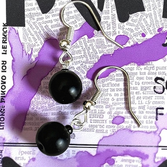 5 For $25💫Grunge Black Ball Dangles Earrings - Picture 1 of 5